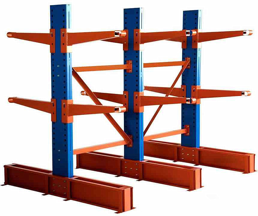 سیستم های قفسه بندی ذخیره سازی صنعتی Cantilever با وظیفه سبک 50 - 200 کیلوگرم