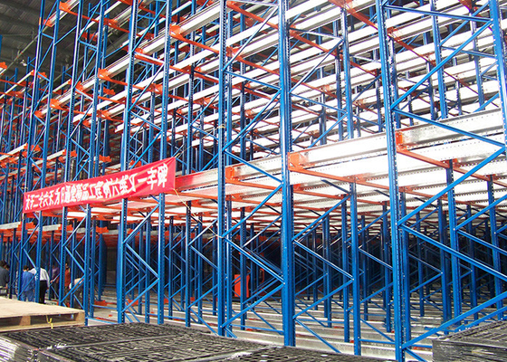 Warehouse Powder Coating Pallet Runner Rack Radio Shuttle Rack Heavy Duty 1500kg/Layer