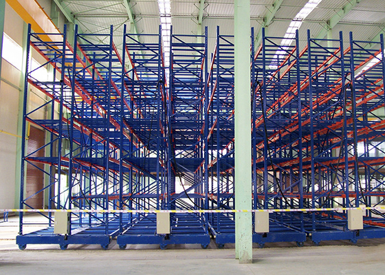 Warehouse 4 Tier Steel Pallet Rack با چگالی بالا متحرک دارای گواهی ISO CE