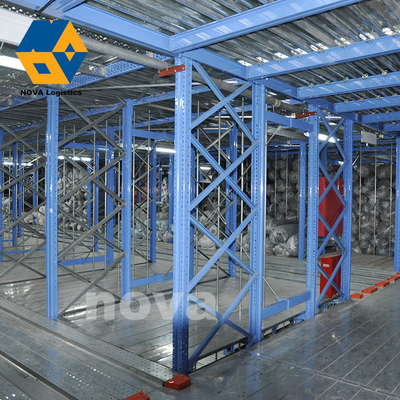 سکوی ذخیره سازی انبار فلزی نیم طبقه آبی چند طبقه سنگین